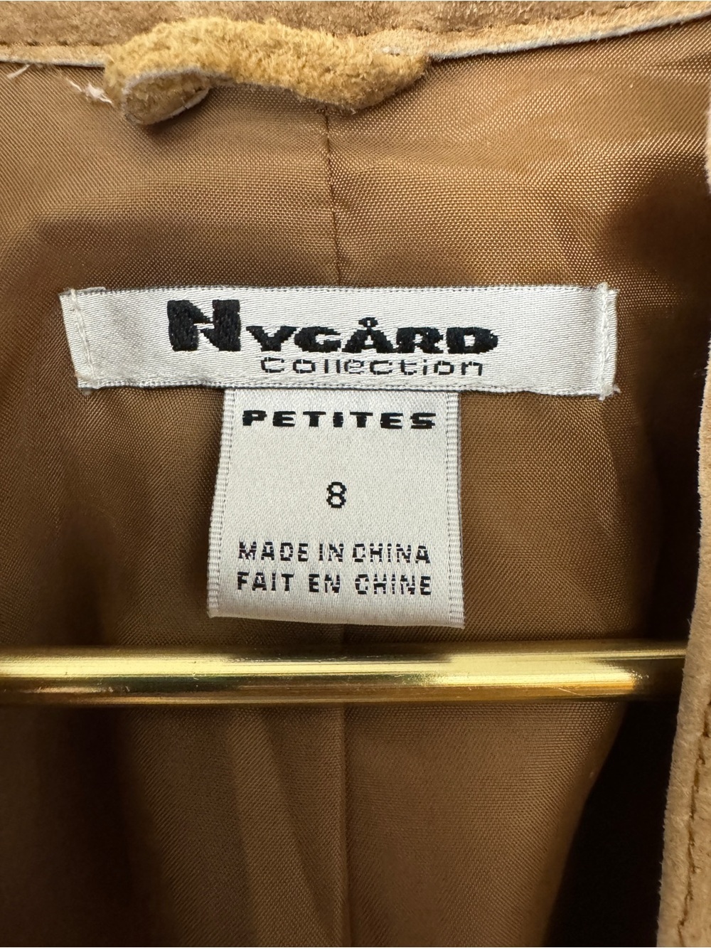 Vintage Nygard Tan Leather Button-Front Jacket - Picture 7 of 8